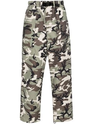 PATTA camouflage-pattern wide-leg trousers - Green