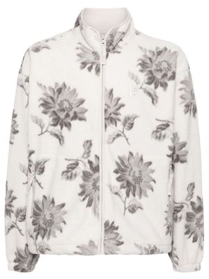 PATTA Sunflower sunflower-print fleece jacket - White