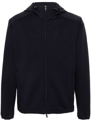 Paul & Shark appliqué-logo hooded jacket - Blue