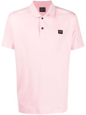 Paul & Shark chest logo-patch detail polo shirt - Pink