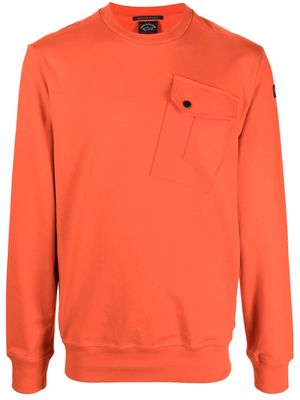 Paul & Shark chest-pocket crew-neck sweatshirt - Orange