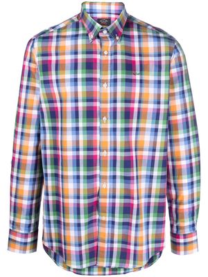 Paul & Shark embroidered-logo cotton shirt - Blue