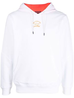 Paul & Shark embroidered-logo detail hoodie - White