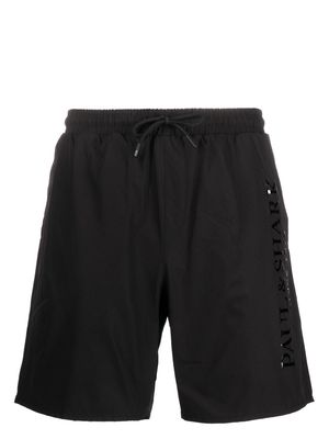 Paul & Shark keyring-detail drawstring swim shorts - Black