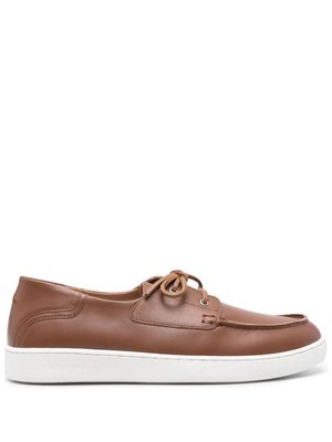 Paul & Shark lace-up leather Boat shoes - Brown