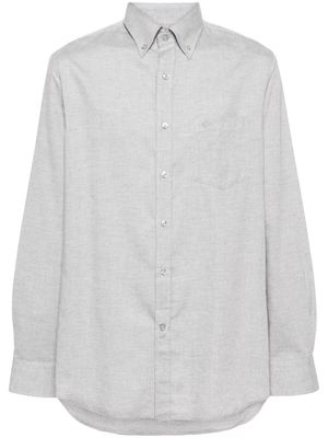 Paul & Shark logo-embroidered cotton shirt - Grey