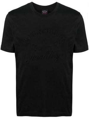Paul & Shark logo-embroidered cotton T-shirt - Black