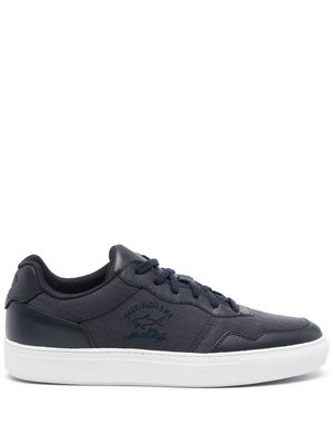 Paul & Shark logo-embroidered leather sneakers - Blue