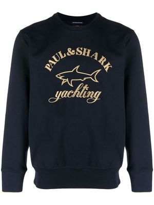 Paul & Shark logo-embroidered sweatshirt - Blue