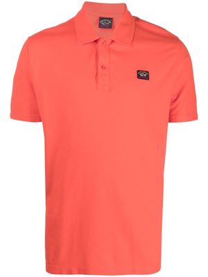 Paul & Shark logo-patch cotton polo shirt - Orange