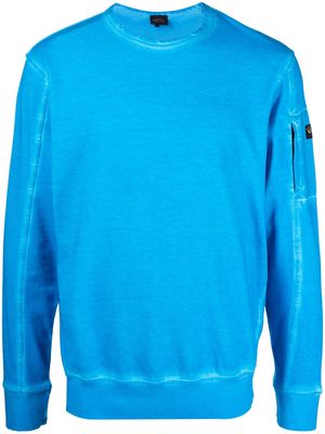 Paul & Shark logo-patch cotton sweatshirt - Blue