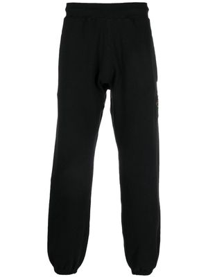 Paul & Shark logo-patch cotton track pants - Black