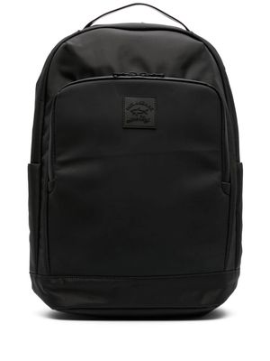 Paul & Shark logo-patch panelled backpack - Black
