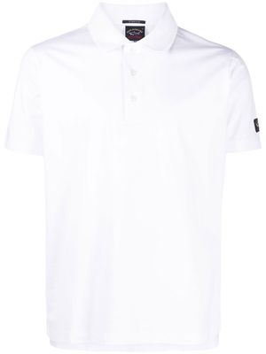 Paul & Shark logo-patch polo shirt - White