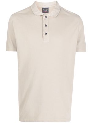 Paul & Shark logo-patch sleeve polo shirt - Neutrals