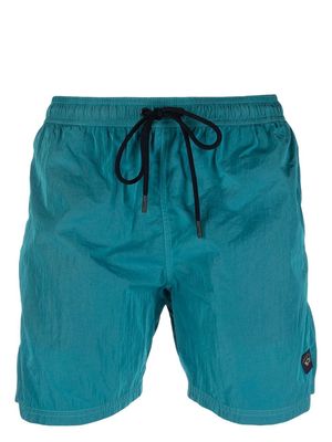 Paul & Shark logo-patch swim shorts - Blue