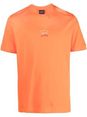 Paul & Shark logo-print cotton T-shirt - Orange