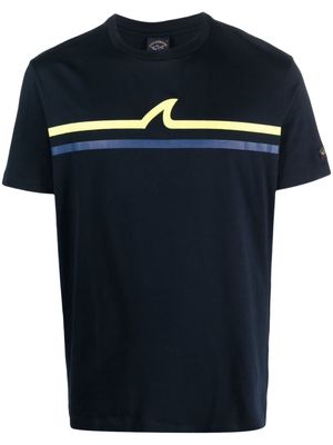 Paul & Shark logo-print crew-neck T-shirt - Blue