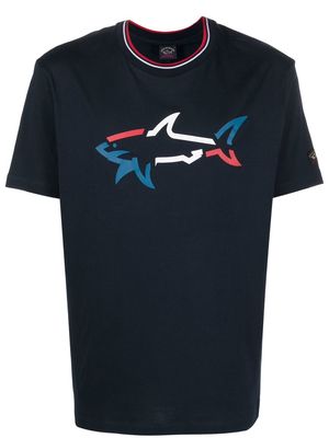 Paul & Shark logo-print detail T-shirt - Blue