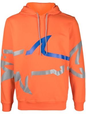 Paul & Shark logo-print drawstring hoodie - Orange