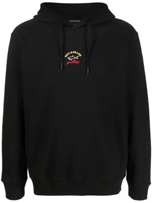 Paul & Shark logo-print long-sleeve hoodie - Black