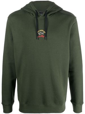 Paul & Shark logo-print long-sleeve hoodie - Green