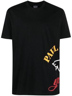 Paul & Shark logo-print organic-cotton T-shirt - Black