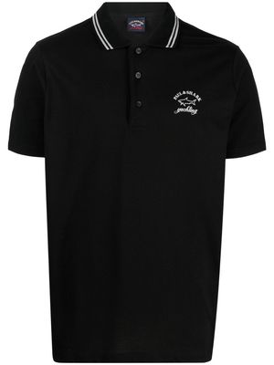 Paul & Shark logo-print polo shirt - Black