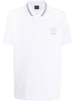 Paul & Shark logo-print short-sleeve polo shirt - White