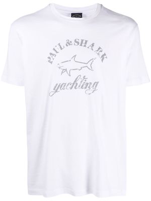 Paul & Shark logo-print short-sleeve T-shirt - White