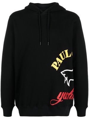 Paul & Shark oversized logo-print hoodie - Black