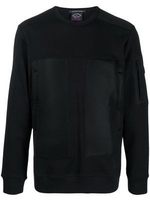 Paul & Shark panelled tonal sweatshirt - Black