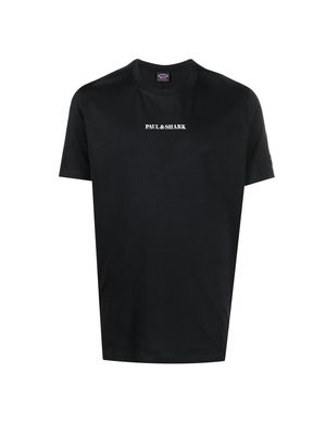 Paul & Shark reflective-logo organic cotton T-shirt - Black