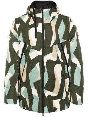Paul & Shark Sharkdazzle pattern detachable-sleeve jacket - Green