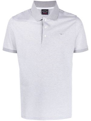 Paul & Shark short-sleeve striped polo shirt - Grey