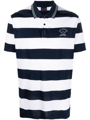 Paul & Shark striped cotton polo shirt - Blue
