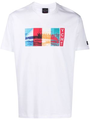 Paul & Shark YCHT-print T-shirt - White