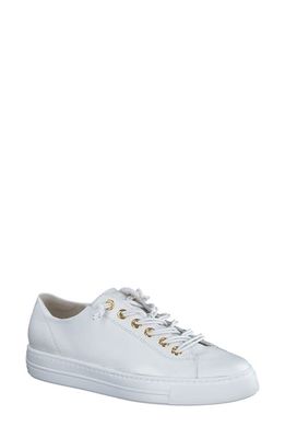Paul Green Hadley Platform Sneaker in White Gold Leather