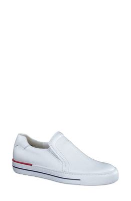 Paul Green Quincy Slip-On Sneaker in White Leather