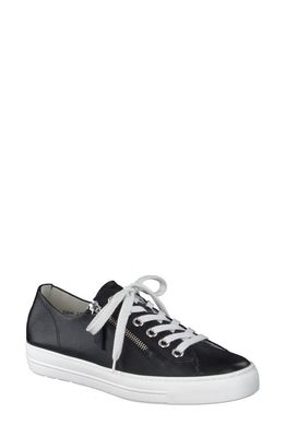 Paul Green Tamara Cupsole Sneaker in Black Leather