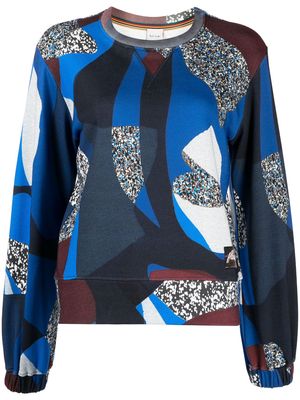 Paul Smith abstract-pattern cotton sweatshirt - Blue