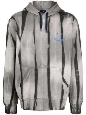 Paul Smith abstract-pattern organic-cotton hoodie - Grey
