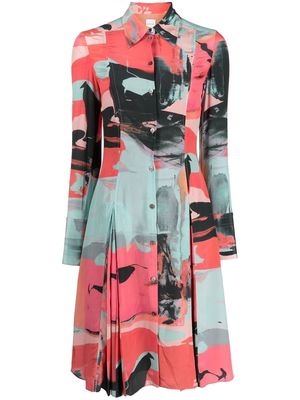 Paul Smith abstract-print silk dress - Multicolour