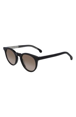 Paul Smith Archer 47mm Round Sunglasses in Black Ink/Crystal