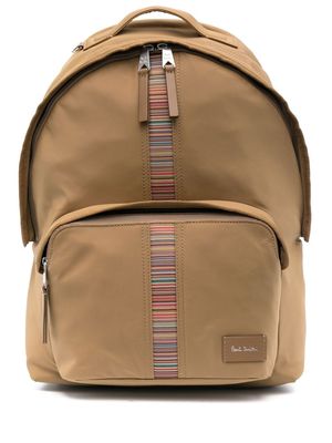 Paul Smith Artist Stripe-band backpack - Brown