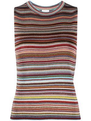 Paul Smith Artist-stripe sleeveless top - Red