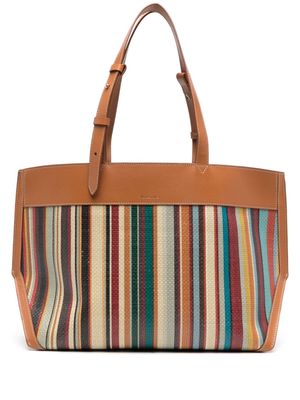 Paul Smith Artist-stripe tote bag - Brown