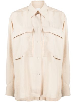 Paul Smith asymmetric-hem long-sleeve shirt - Brown