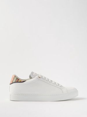 Paul Smith - Beck Rainbow-heel Panel Leather Trainers - Mens - White Multi