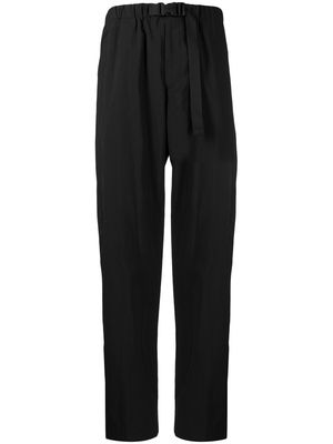 Paul Smith belted tapered-leg trousers - Black